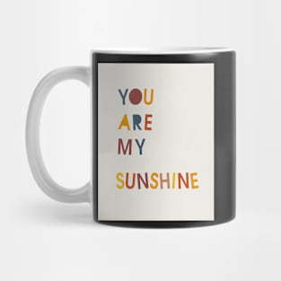 You are my sunshine, Abstract, Mid century modern kids wall art, Nursery room Mug